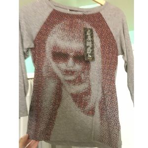 NWT L.A.M.B. Gwen Stefani Gray T-Shirt